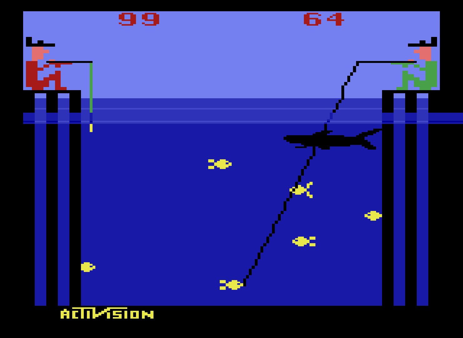 DBCooper: Fishing Derby [Points Difference] (Atari 2600 Emulated Novice/B Mode) 35 points on 2016-11-18 11:24:47