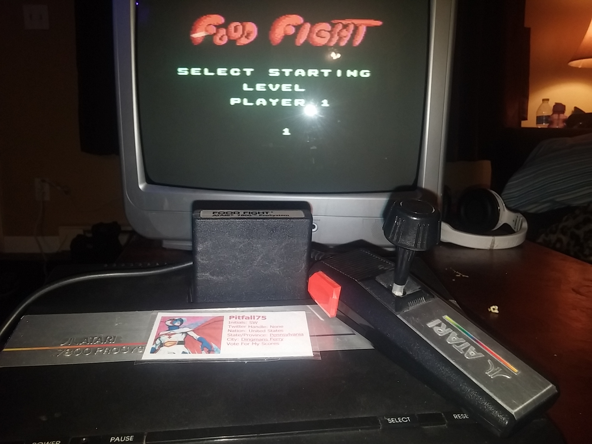 Pitfall75: Food Fight: Advanced (Atari 7800) 348,000 points on 2018-01-17 19:36:45