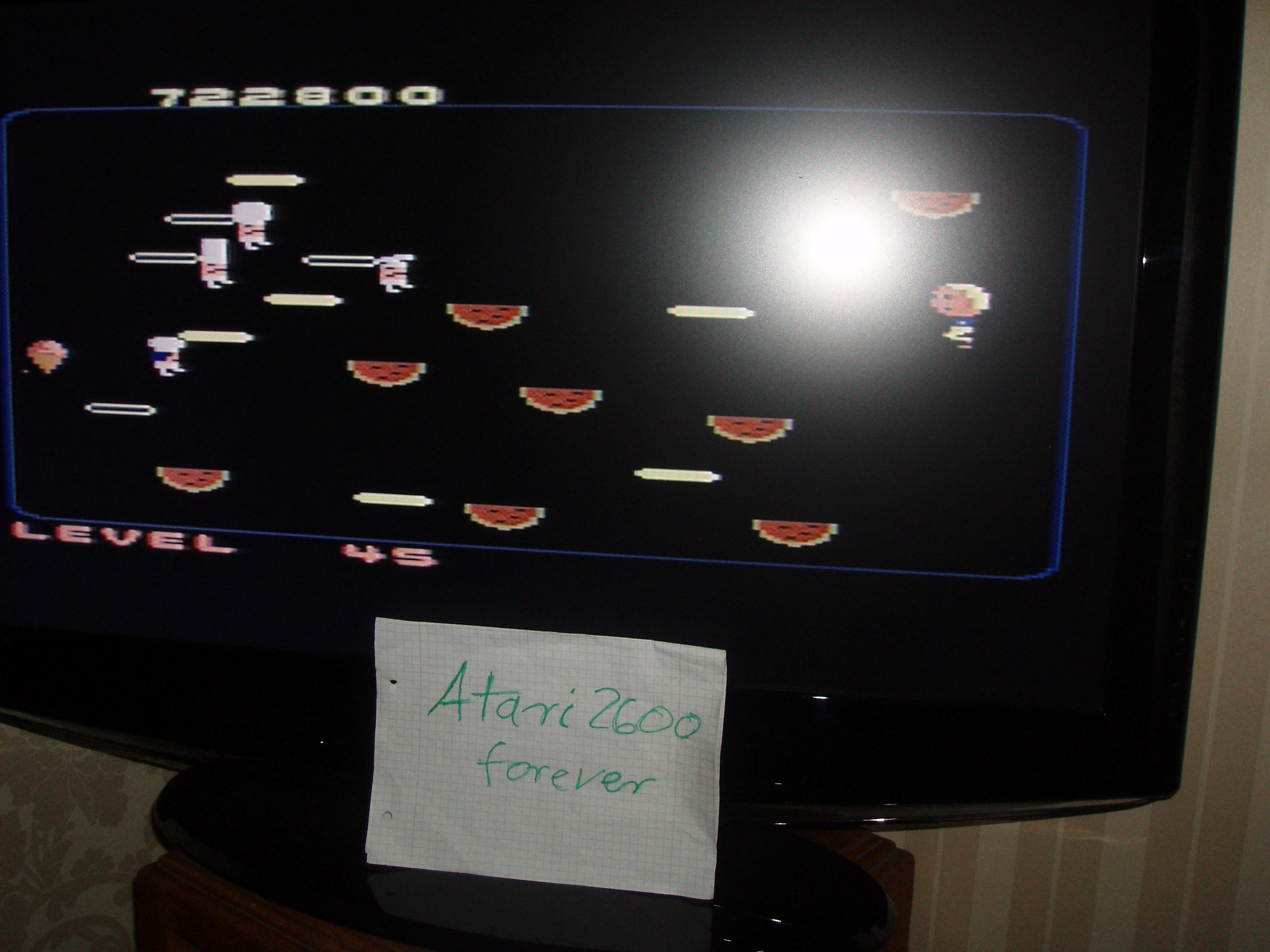 atari2600forever: Food Fight: Beginner (Atari 7800) 722,800 points on 2016-07-18 07:03:23
