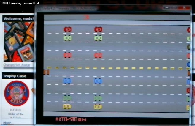 nads: Freeway: Game 3 (Atari 2600 Emulated Novice/B Mode) 34 points on 2015-11-11 02:38:09