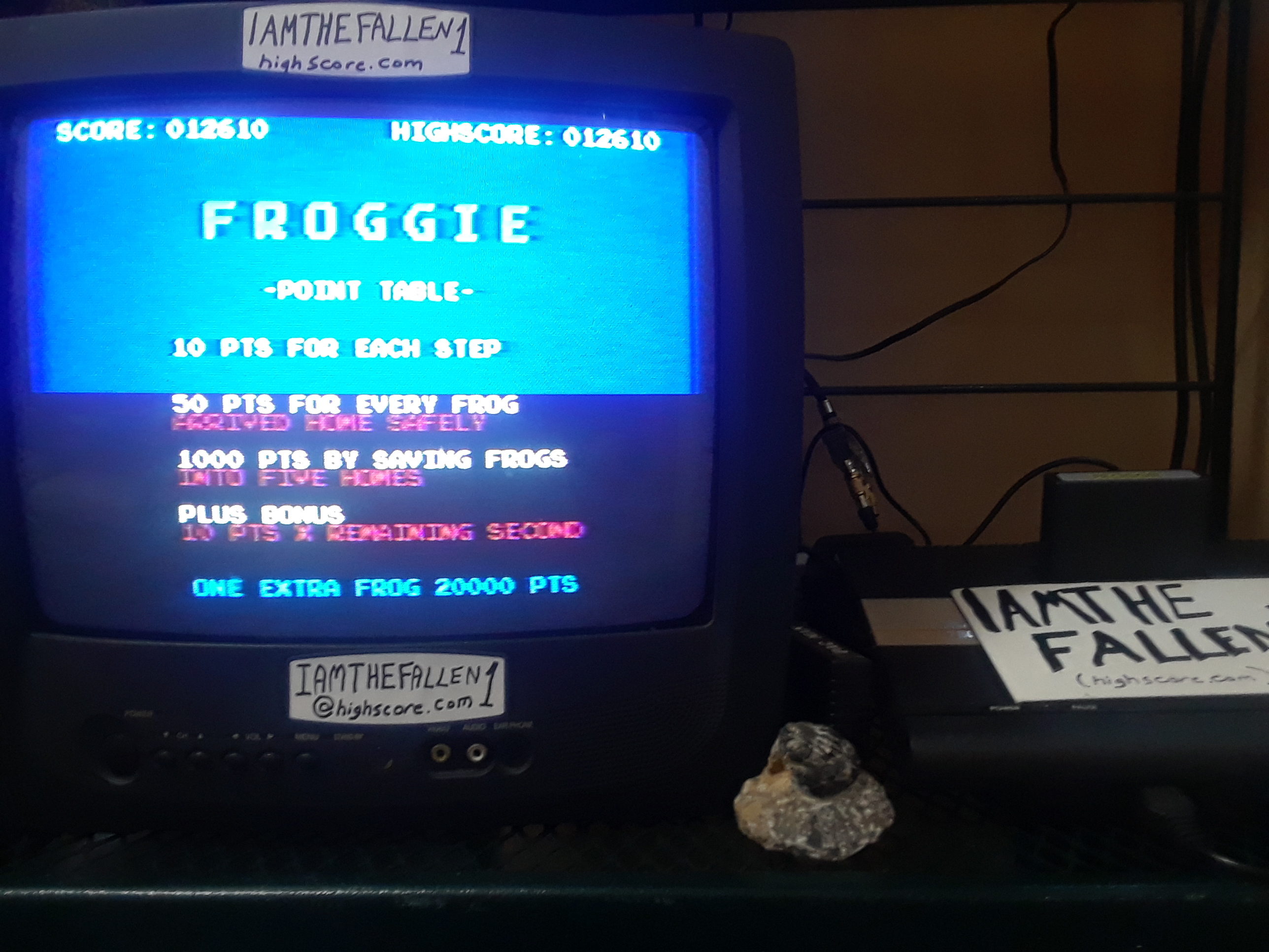 iamthefallen1: Froggie (Atari 7800) 12,610 points on 2019-01-28 18:01:46