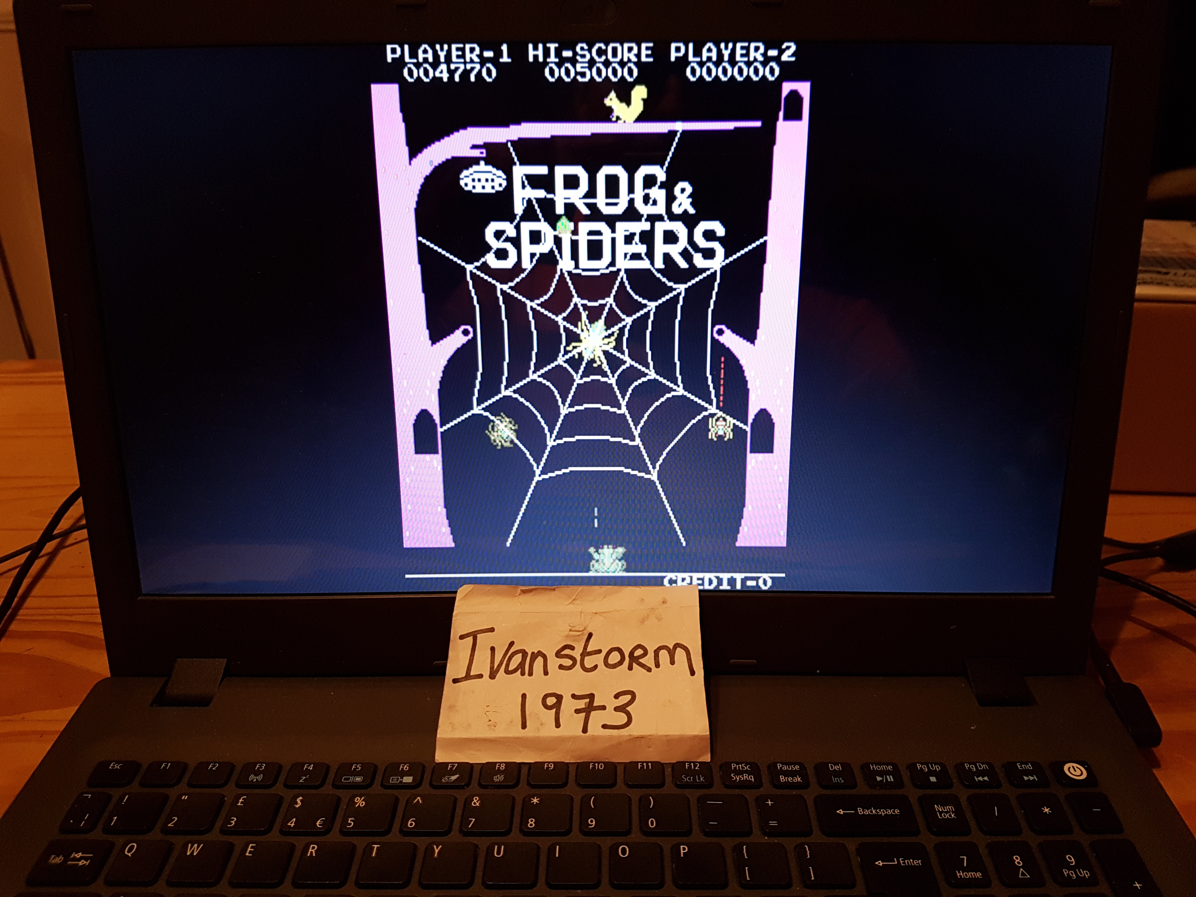 Ivanstorm1973: Frogs & Spiders [fspiderb] (Arcade Emulated / M.A.M.E.) 4,770 points on 2018-03-03 13:13:51