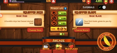 Fruit Ninja Mod v8 All Blade and Dojos 