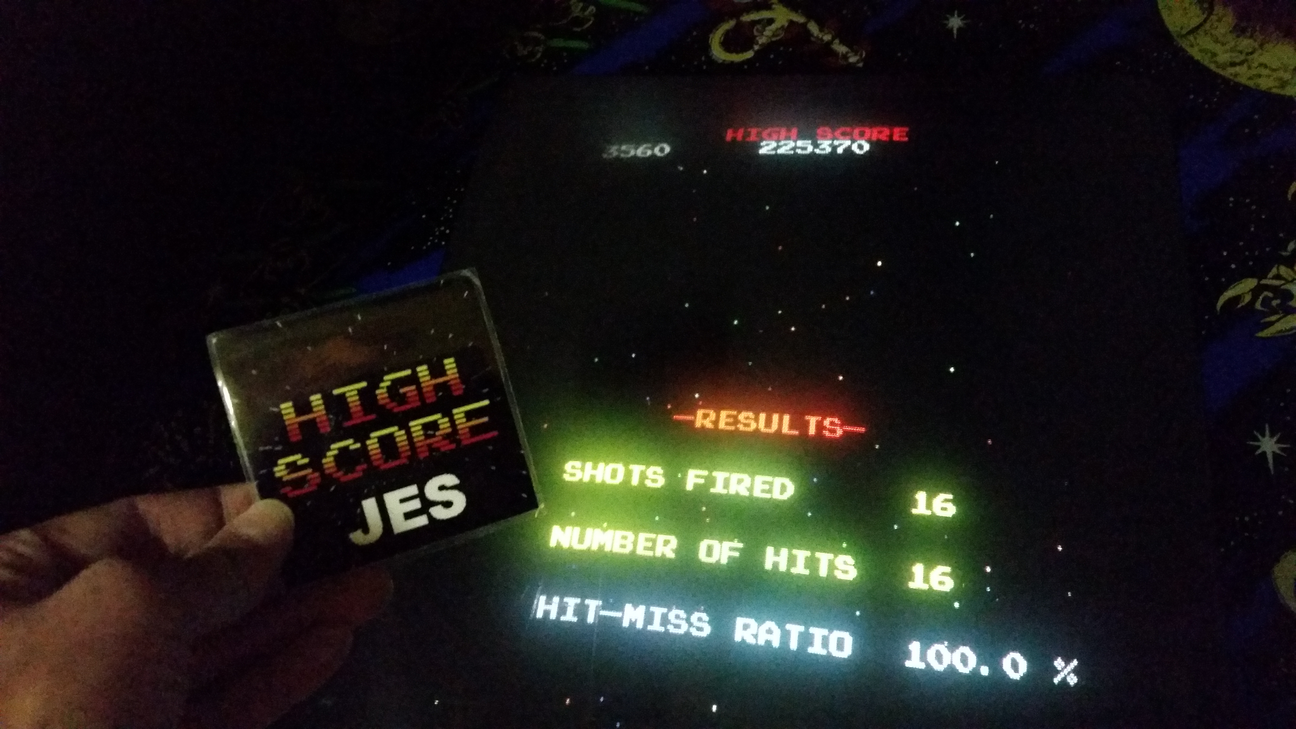 JES: Galaga [Final Score with 100% Hit/Miss Ratio] (Arcade) 3,560 points on 2017-06-12 20:31:57