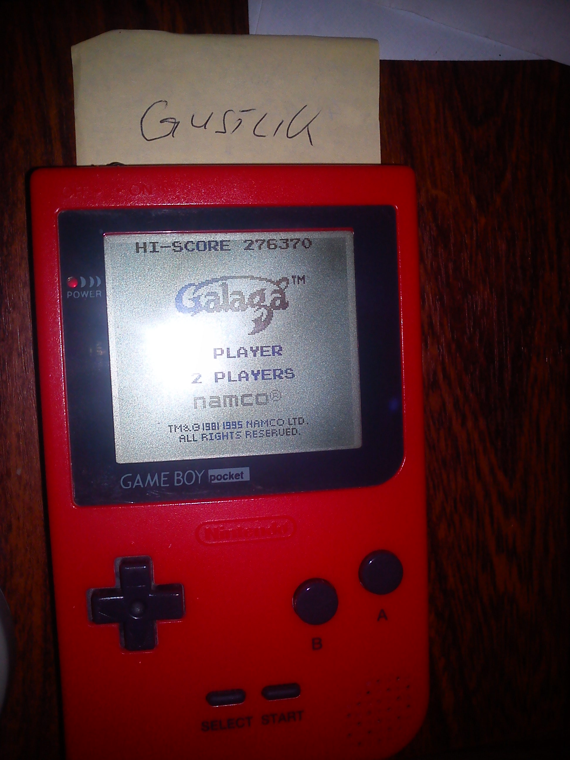Gustlik: Galaga (Game Boy) 276,370 points on 2018-06-24 22:42:39