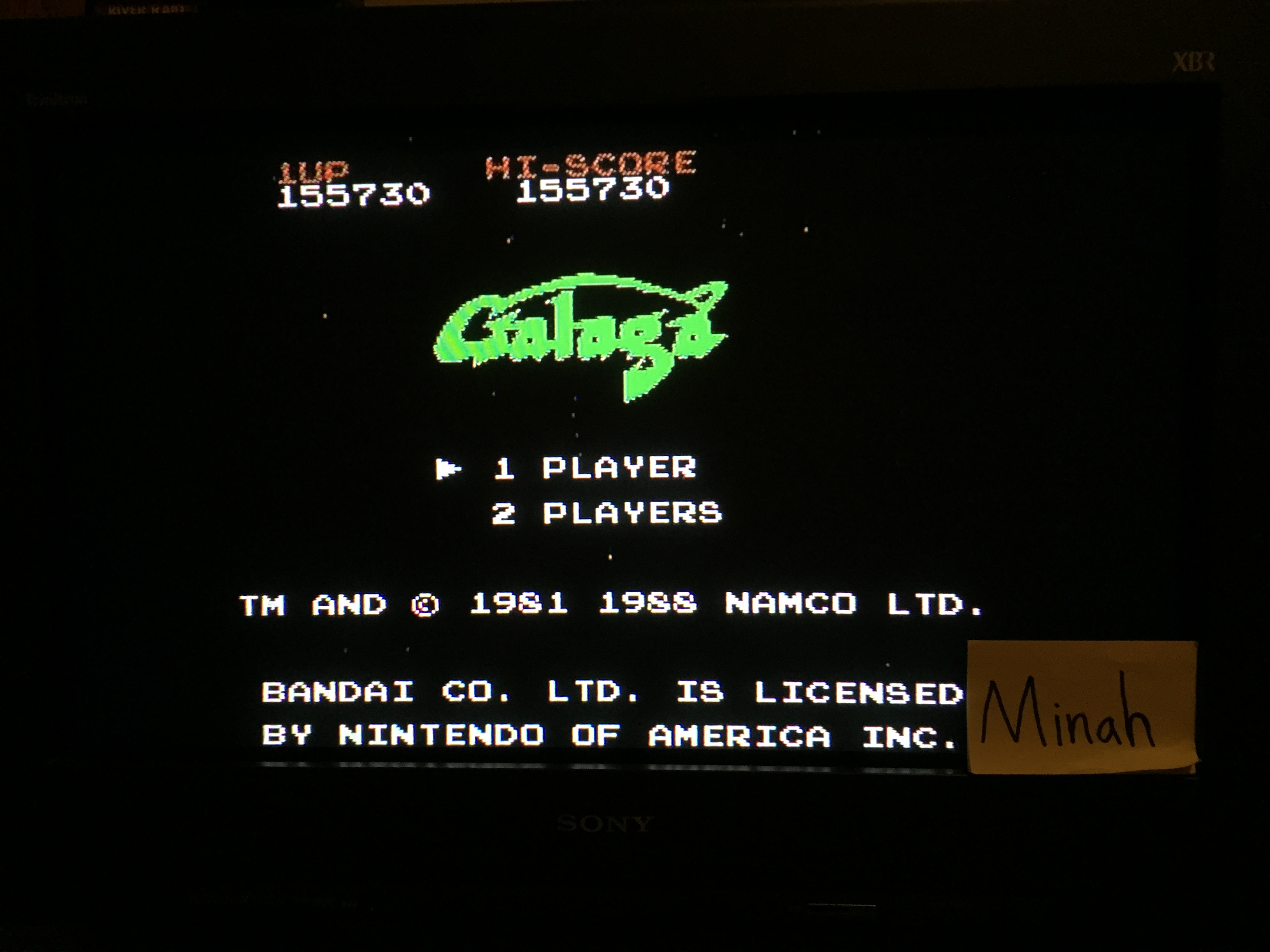 minah: Galaga (NES/Famicom) 155,730 points on 2015-09-22 21:14:25