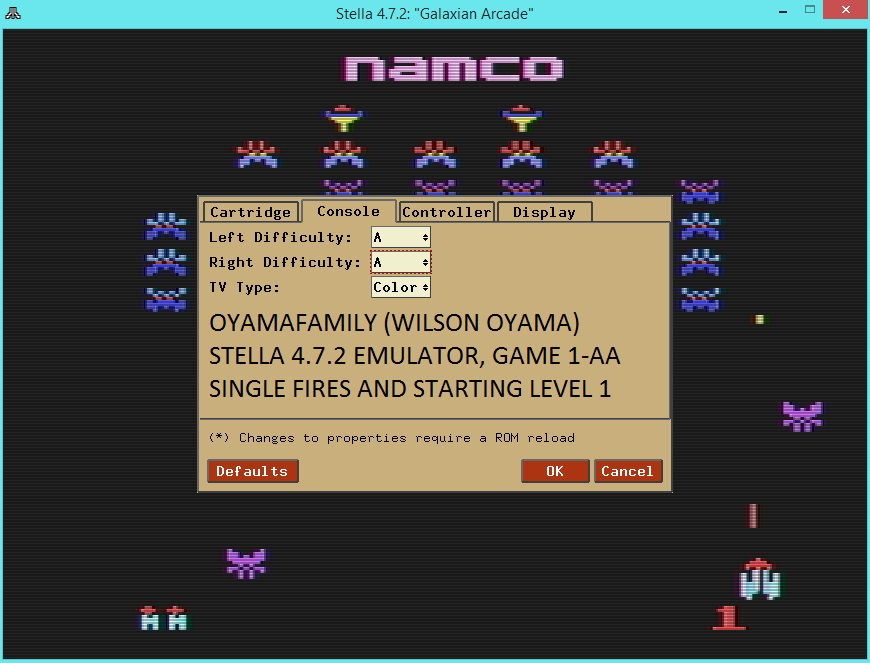 oyamafamily: Galaxian Arcade (Atari 2600 Emulated Expert/A Mode) 10,010 points on 2016-07-11 18:49:54