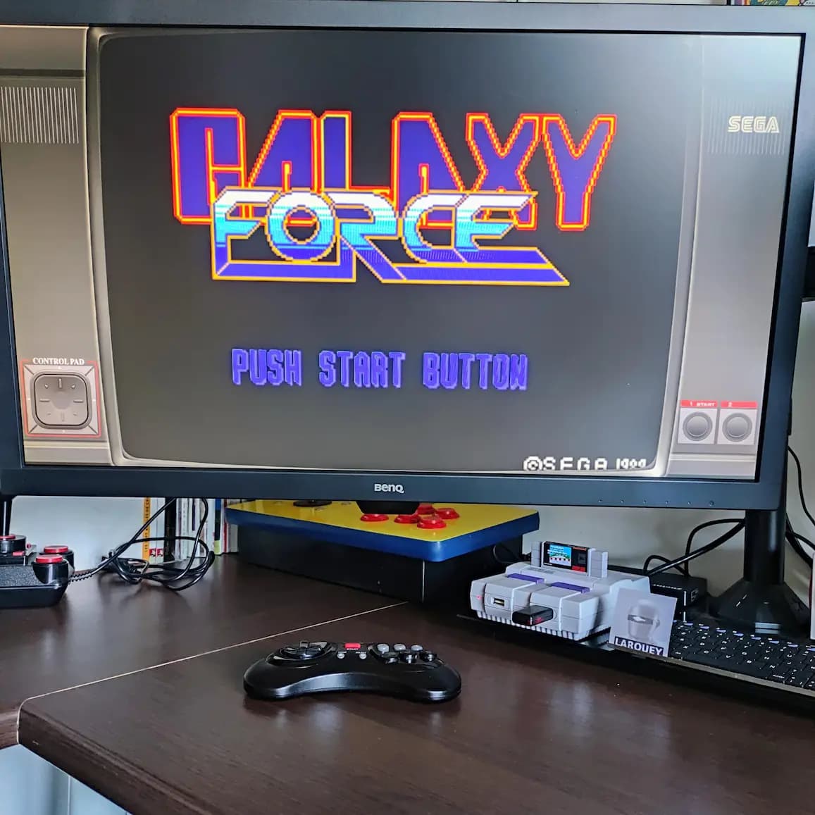Larquey: Galaxy Force (Sega Master System Emulated) 21,200 points on 2022-08-02 00:15:25