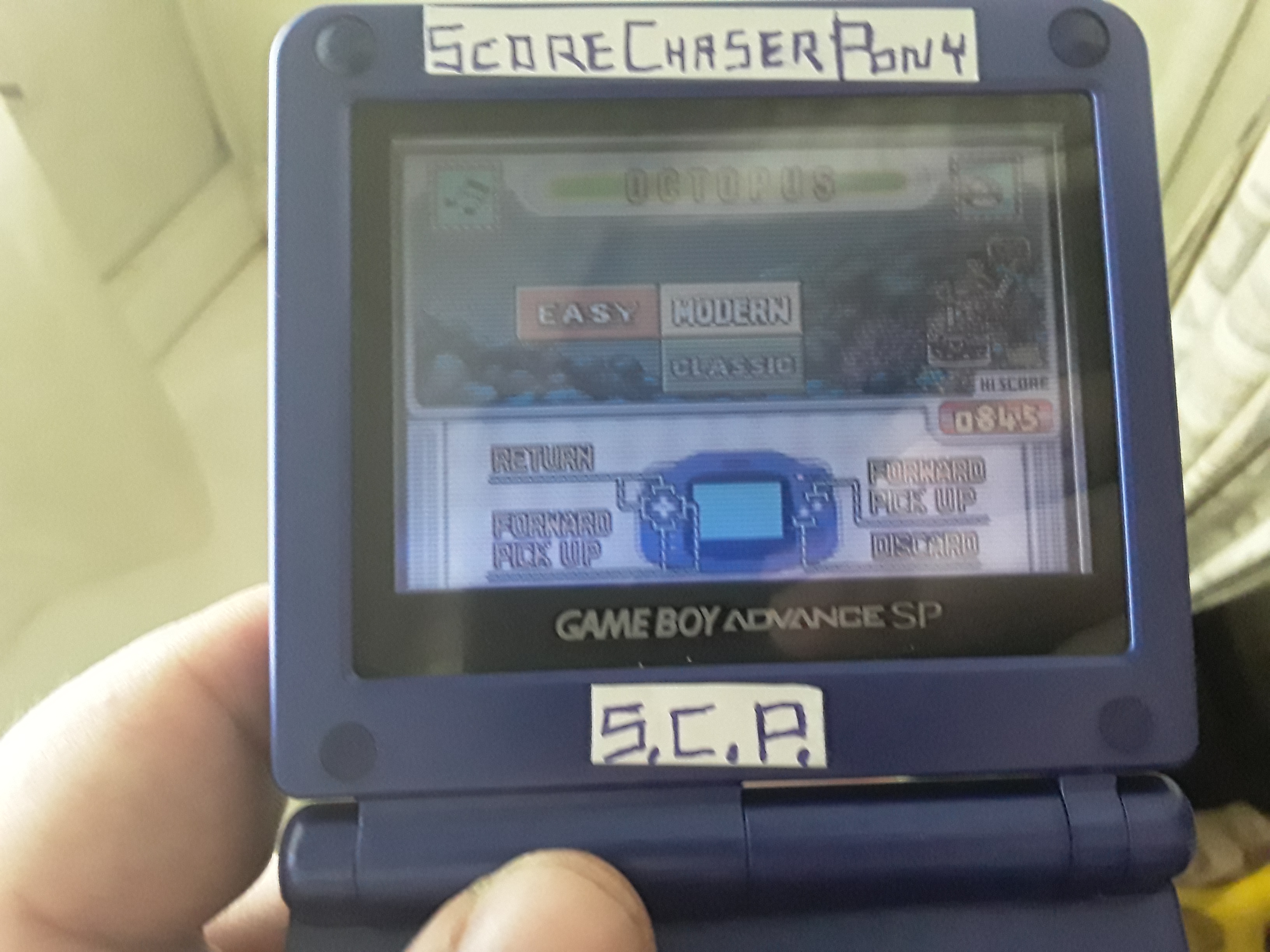 Scorechaserpony: Game & Watch Gallery 4: Octopus [Modern: Easy] (GBA) 845 points on 2019-07-31 15:51:23