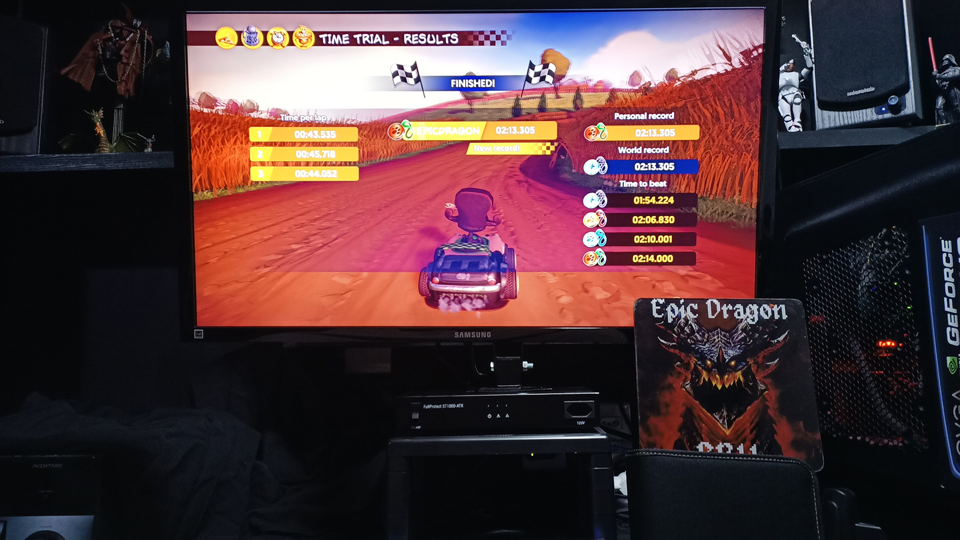 Garfield Kart Furious Racing: Country Bumpkin [Time Trial: 3 Laps] time of 0:02:13.305