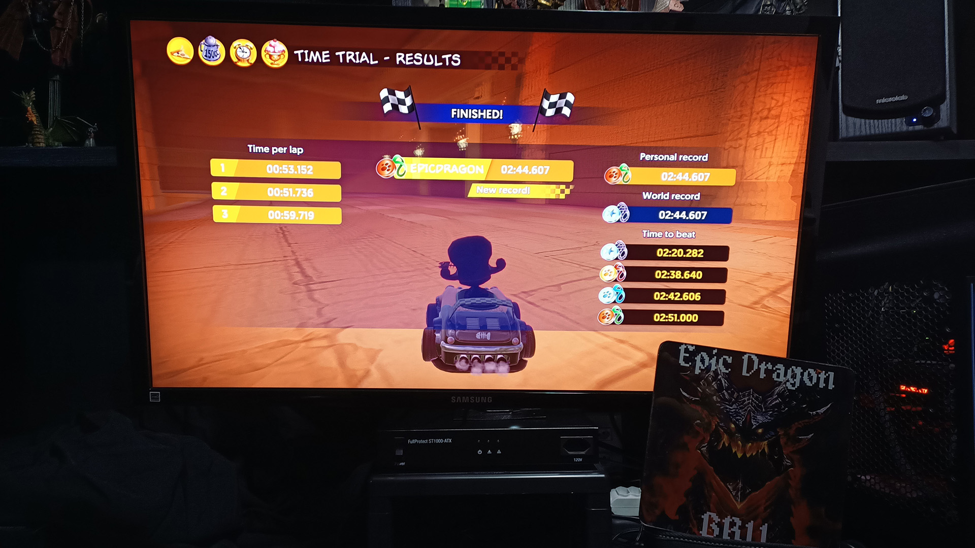 EpicDragon: Garfield Kart Furious Racing: Mysterious Temple [Time Trial: Lap Time] (PC) 0:00:51.736 points on 2022-08-11 17:27:46