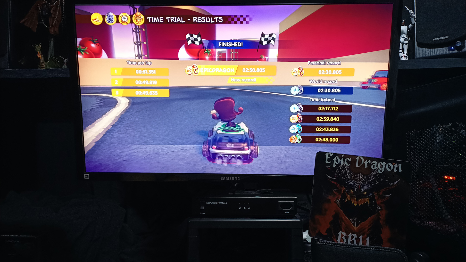 EpicDragon: Garfield Kart Furious Racing: Pastacosi Factory [Time Trial: 3 Laps] (PC) 0:02:30.805 points on 2022-08-08 21:23:01