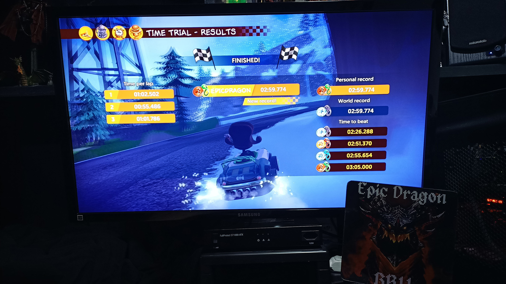 EpicDragon: Garfield Kart Furious Racing: Sneak-A-Peak [Time Trial: Lap Time] (PC) 0:00:55.486 points on 2022-08-14 14:58:20