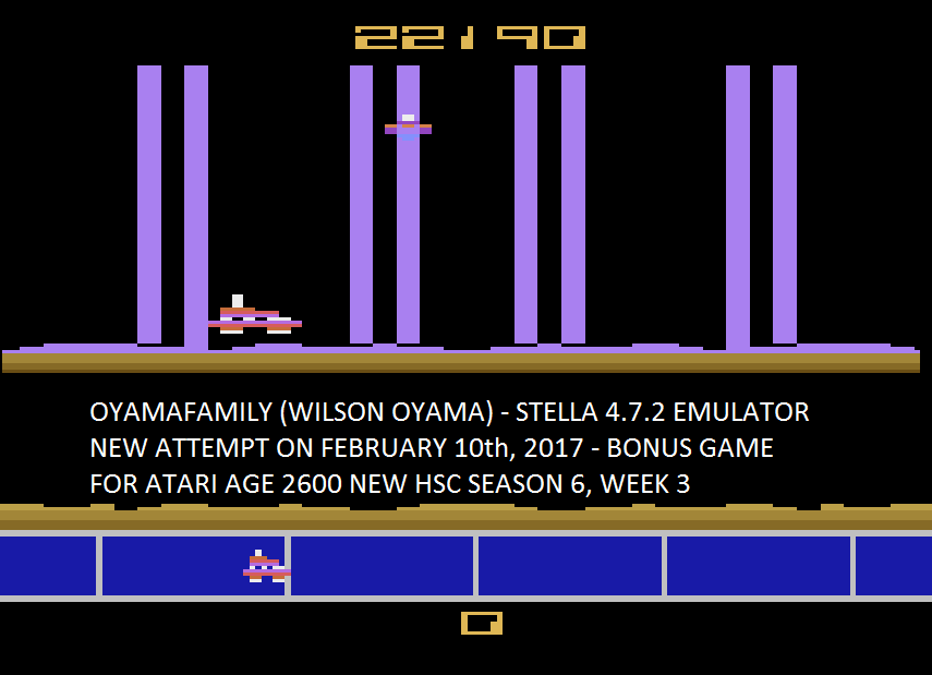 oyamafamily: Gas Hog (Atari 2600 Emulated Novice/B Mode) 22,190 points on 2017-02-10 17:20:55