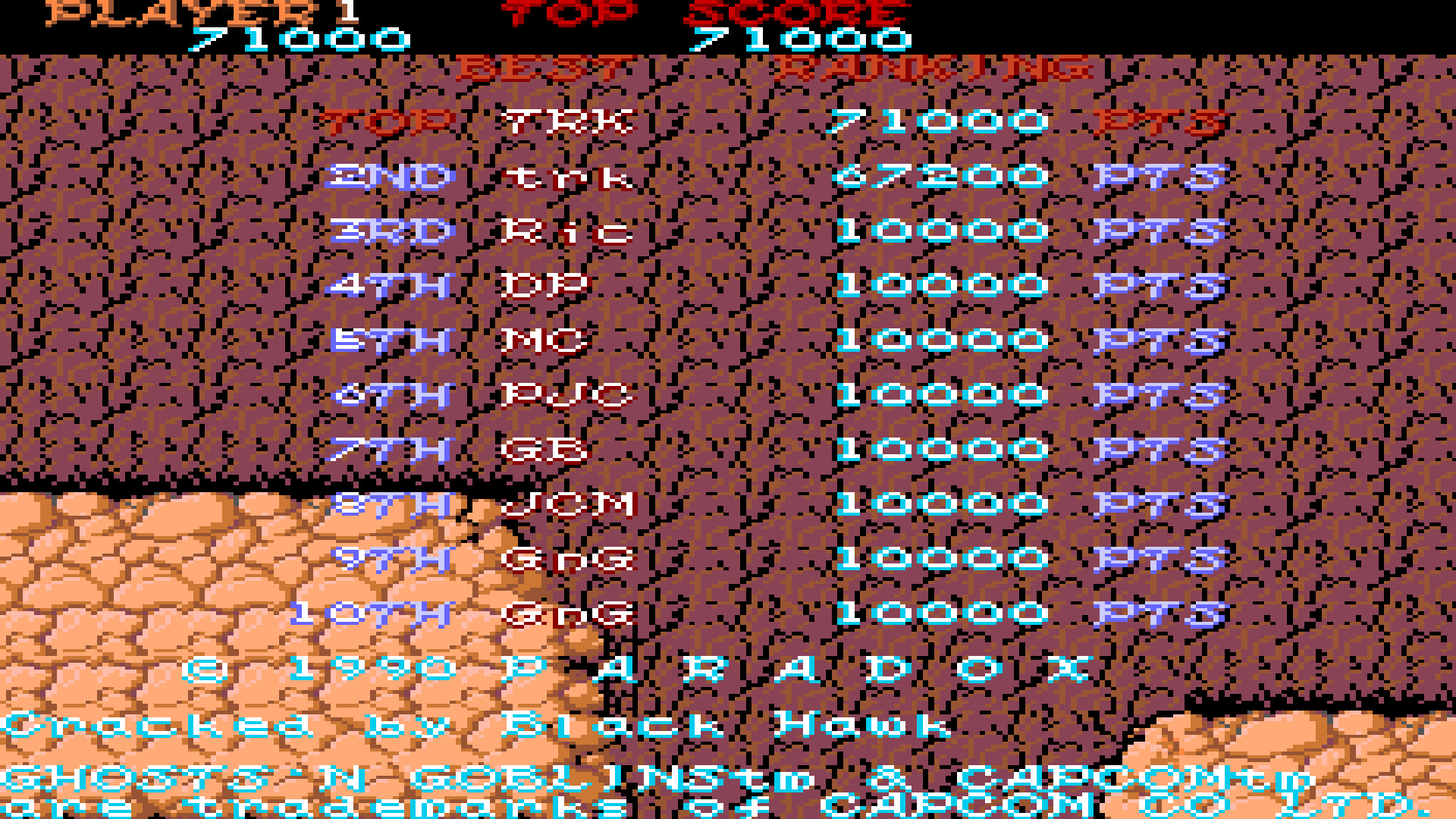 TheTrickster: Ghosts N Goblins (Amiga Emulated) 71,000 points on 2015-07-27 07:29:51