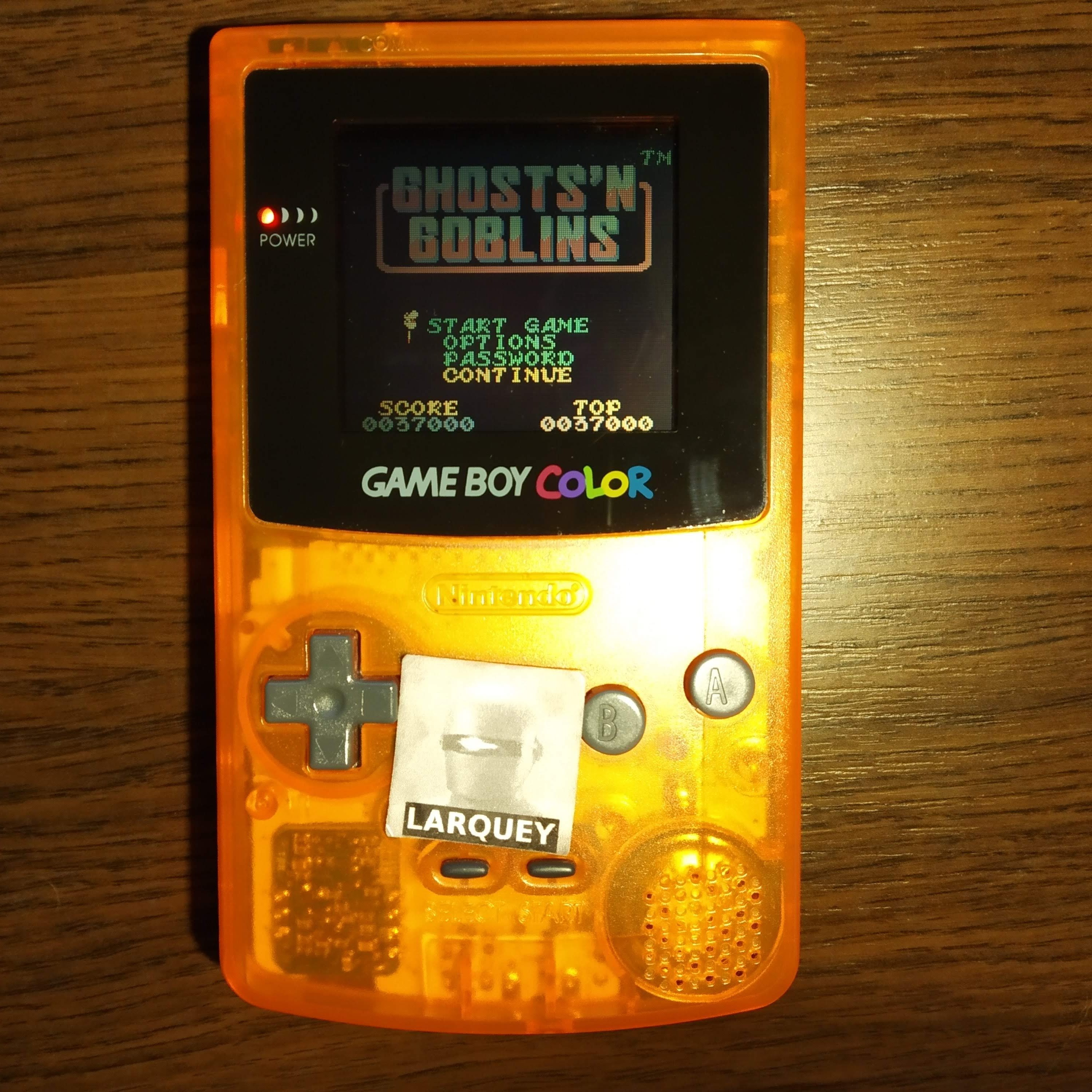 Larquey: Ghosts N Goblins (Game Boy Color) 37,000 points on 2020-07-01 11:12:25