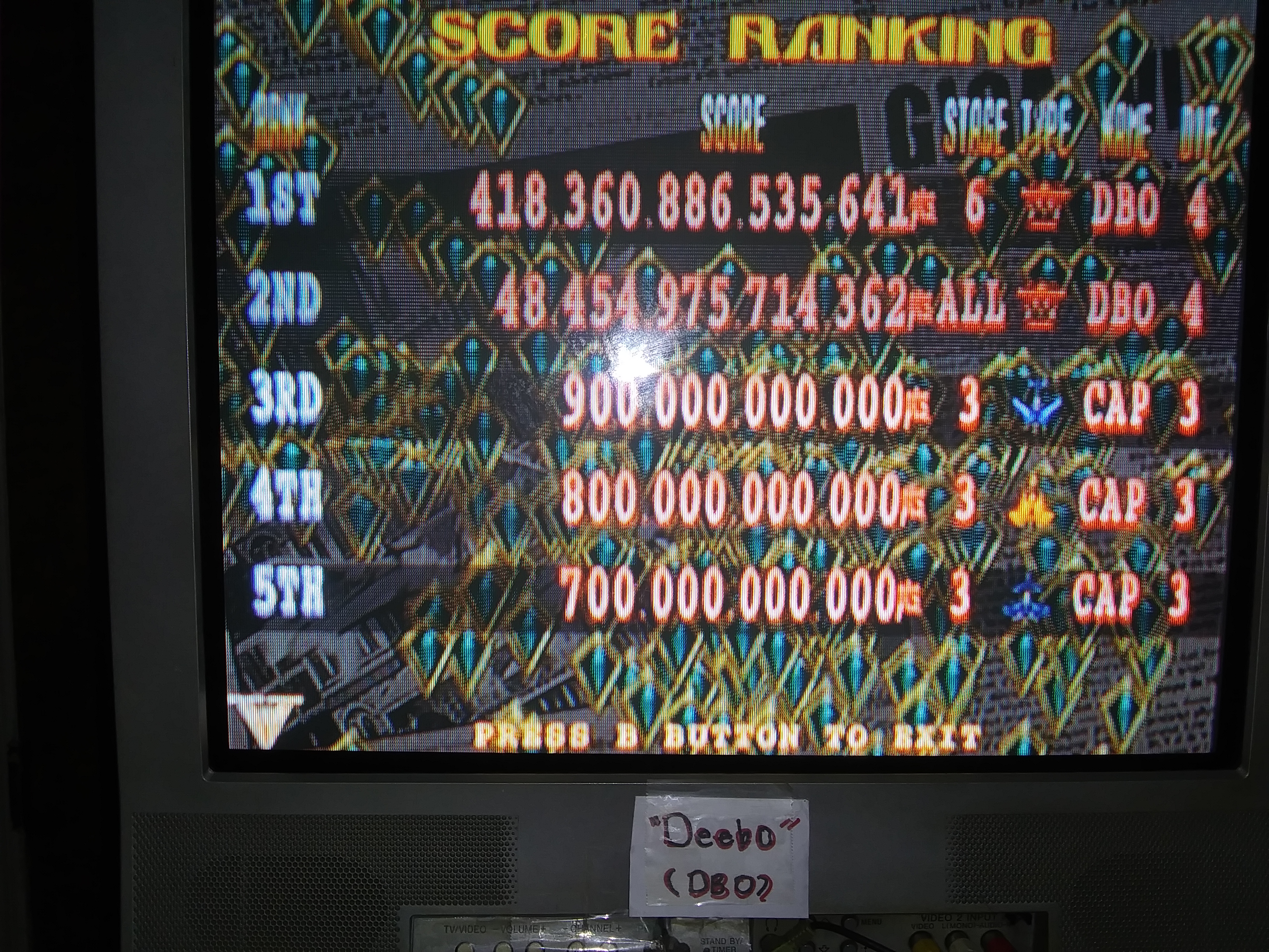 Deebo: Giga Wing 2 [Arcade Mode] (Dreamcast) 418,360,886,535,641 points on 2019-03-20 22:16:40
