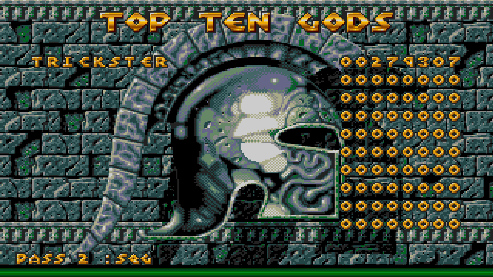 TheTrickster: Gods (Amiga Emulated) 279,307 points on 2015-07-31 20:20:36