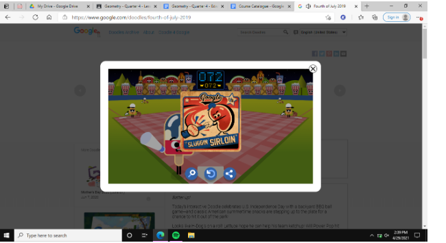 Google Doodle Baseball