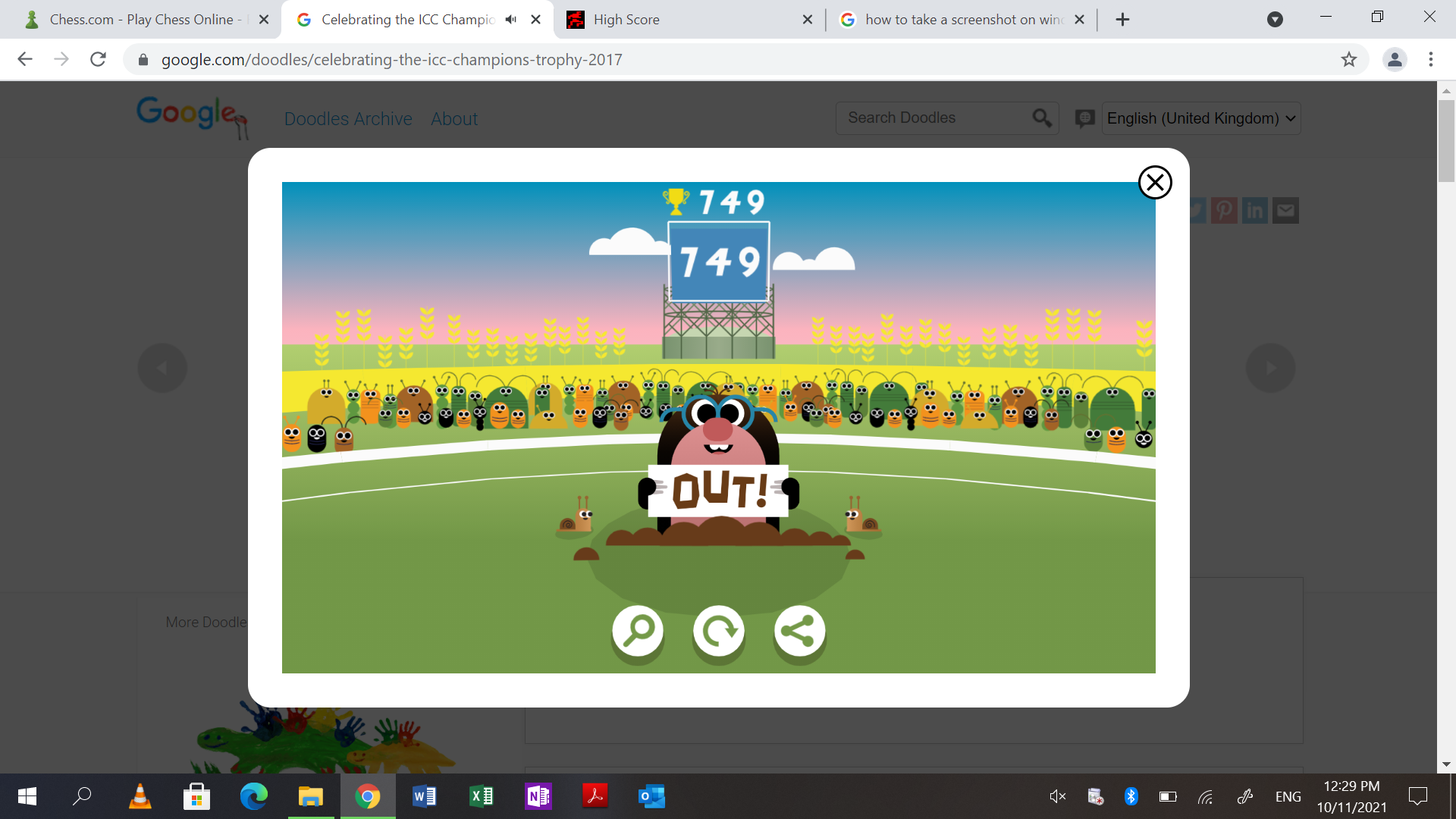 Google Doodle Cricket (Web) high score by ag