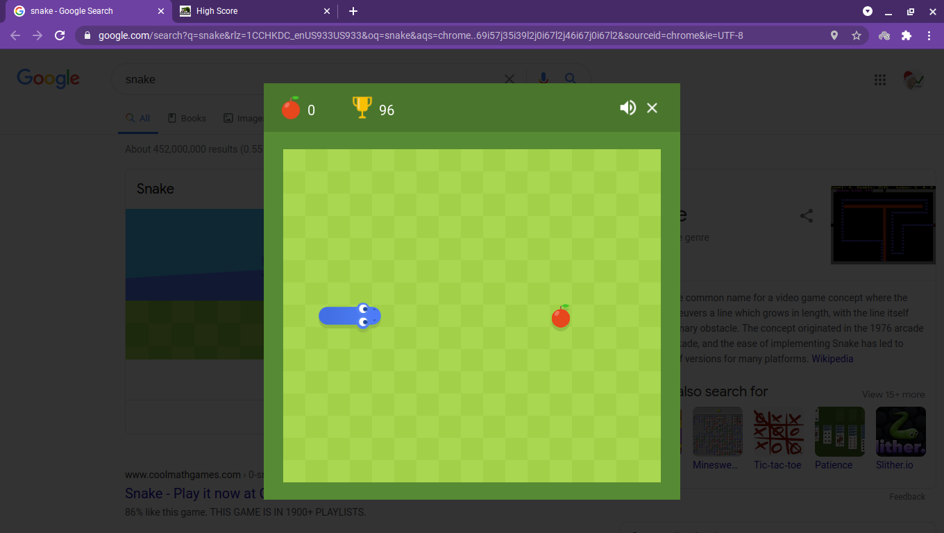 google snake game –