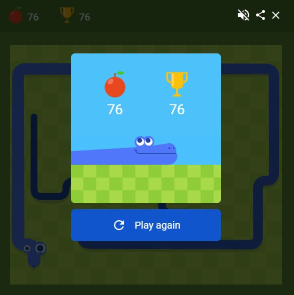 Google Snake (Web) high score by subtothelilturks