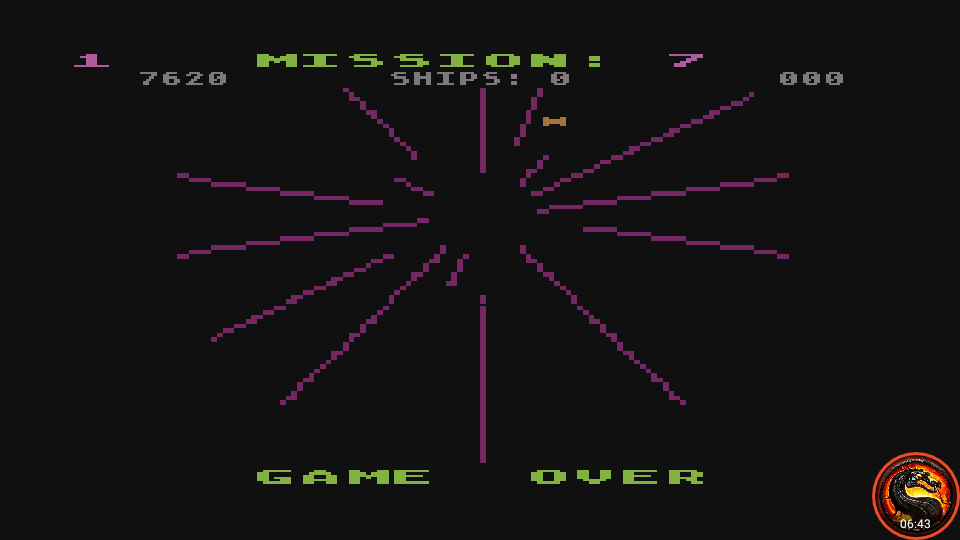 omargeddon: Gorf (Atari 400/800/XL/XE Emulated) 7,620 points on 2020-09-10 20:14:59
