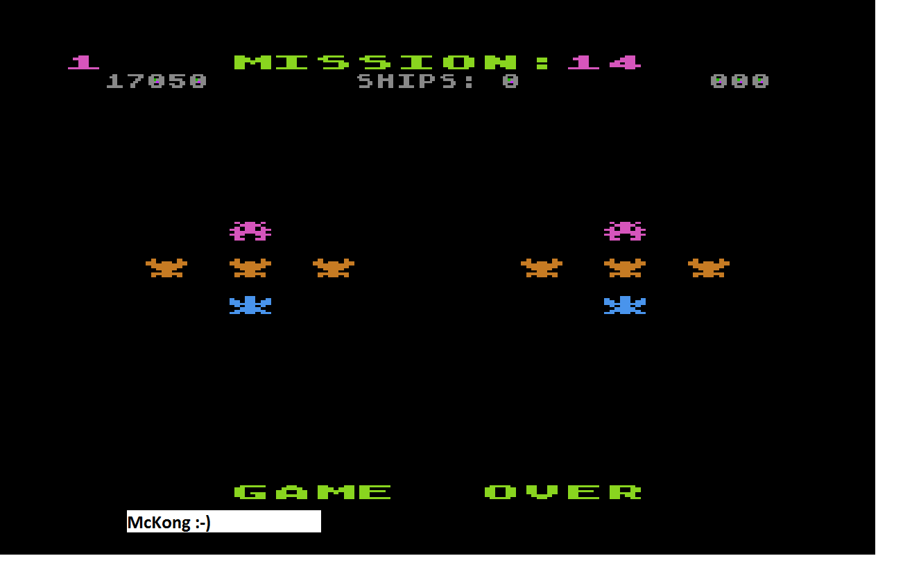 McKong: Gorf (Atari 400/800/XL/XE Emulated) 17,050 points on 2015-10-21 06:07:22