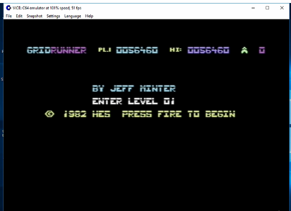 kernzy: Gridrunner (Commodore 64 Emulated) 56,460 points on 2022-12-30 21:50:08