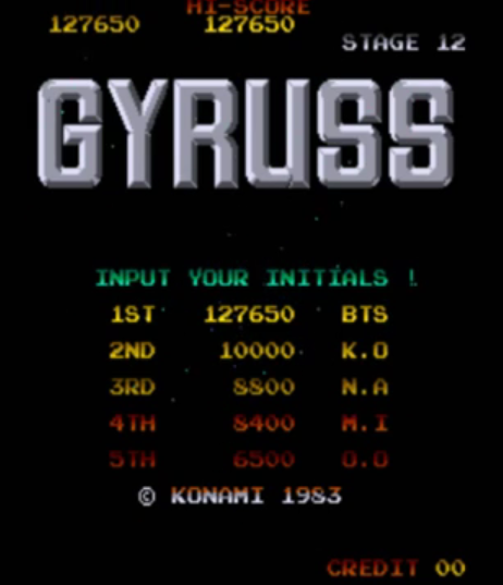 Gyruss 127,650 points