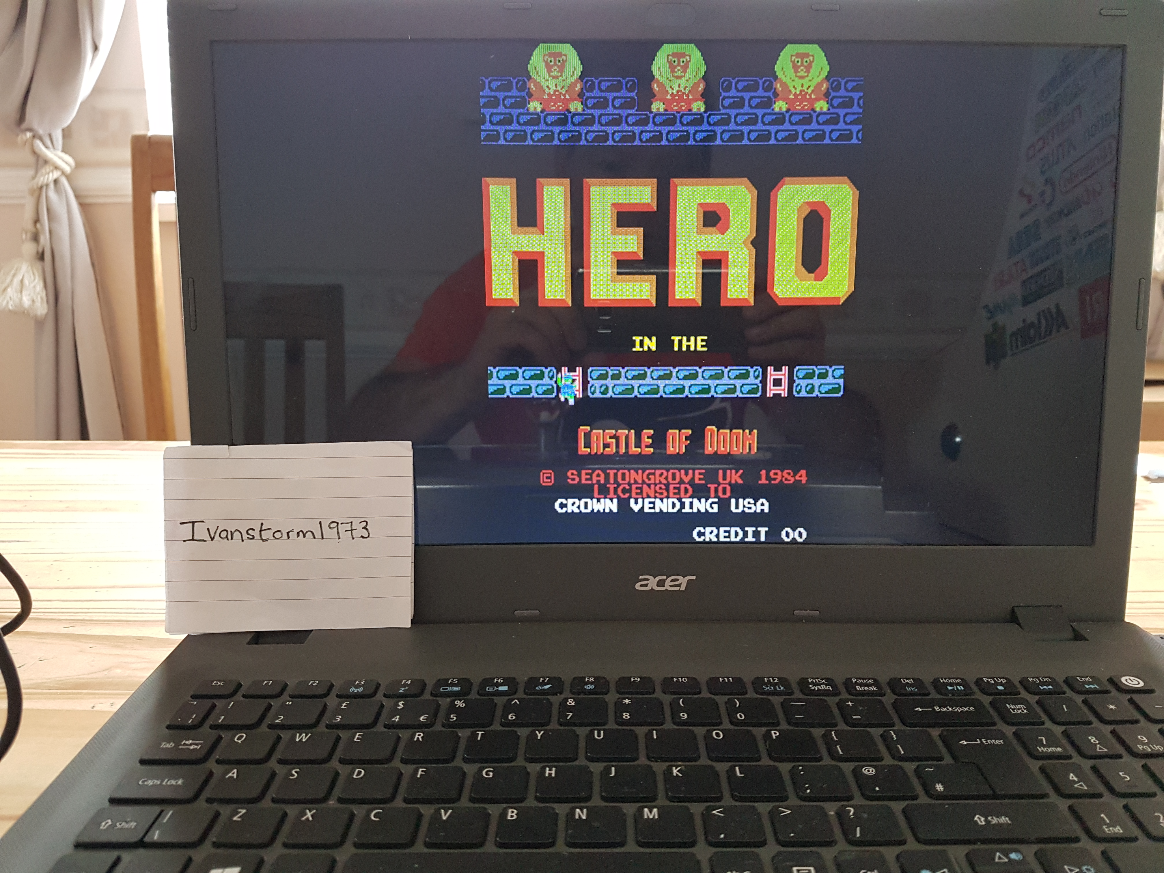 Ivanstorm1973: Hero In The Castle Of Doom [herodk] (Arcade Emulated / M.A.M.E.) 74,000 points on 2017-05-21 03:29:35