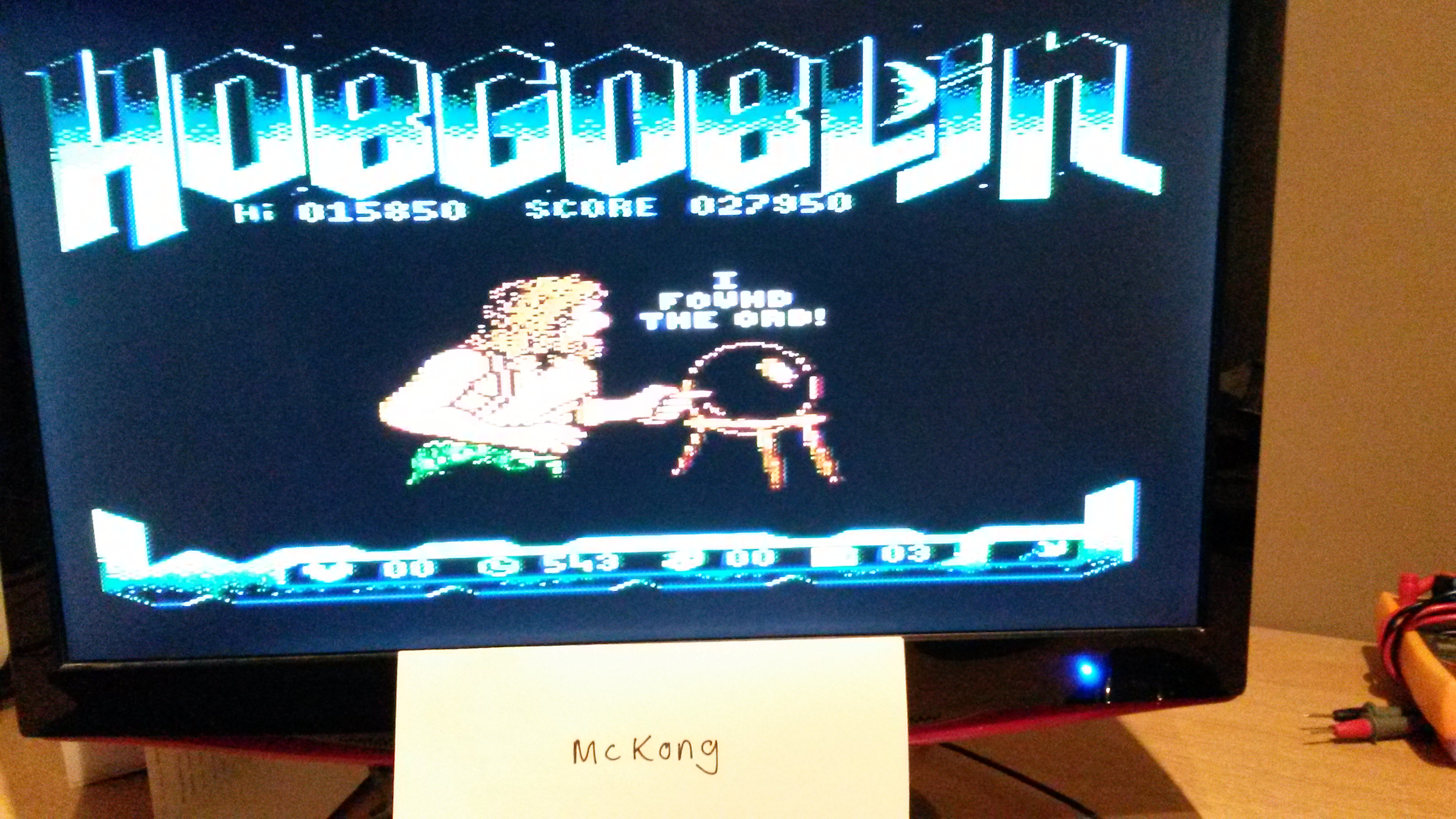 McKong: Hobgoblin (Atari 400/800/XL/XE) 27,950 points on 2015-12-29 07:03:49