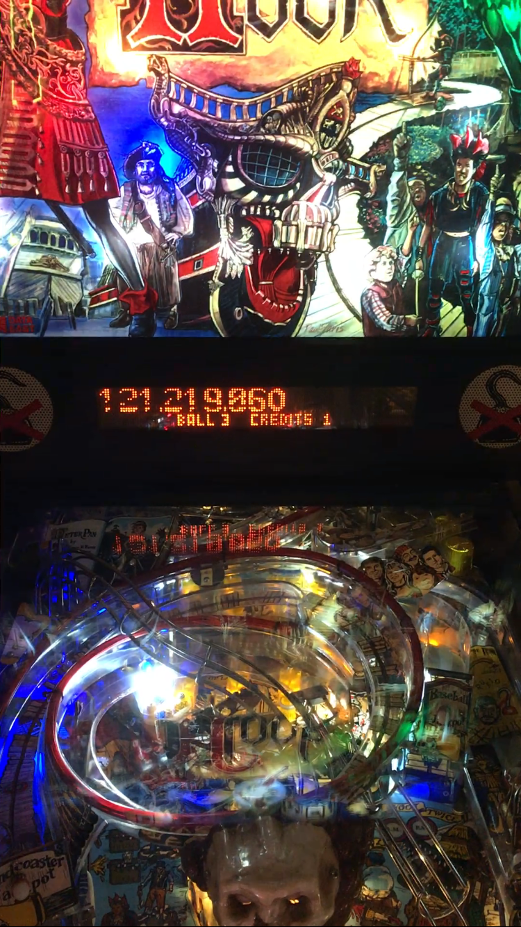 DLew2: Hook (Pinball: 3 Balls) 121,219,860 points on 2018-09-24 11:57:39