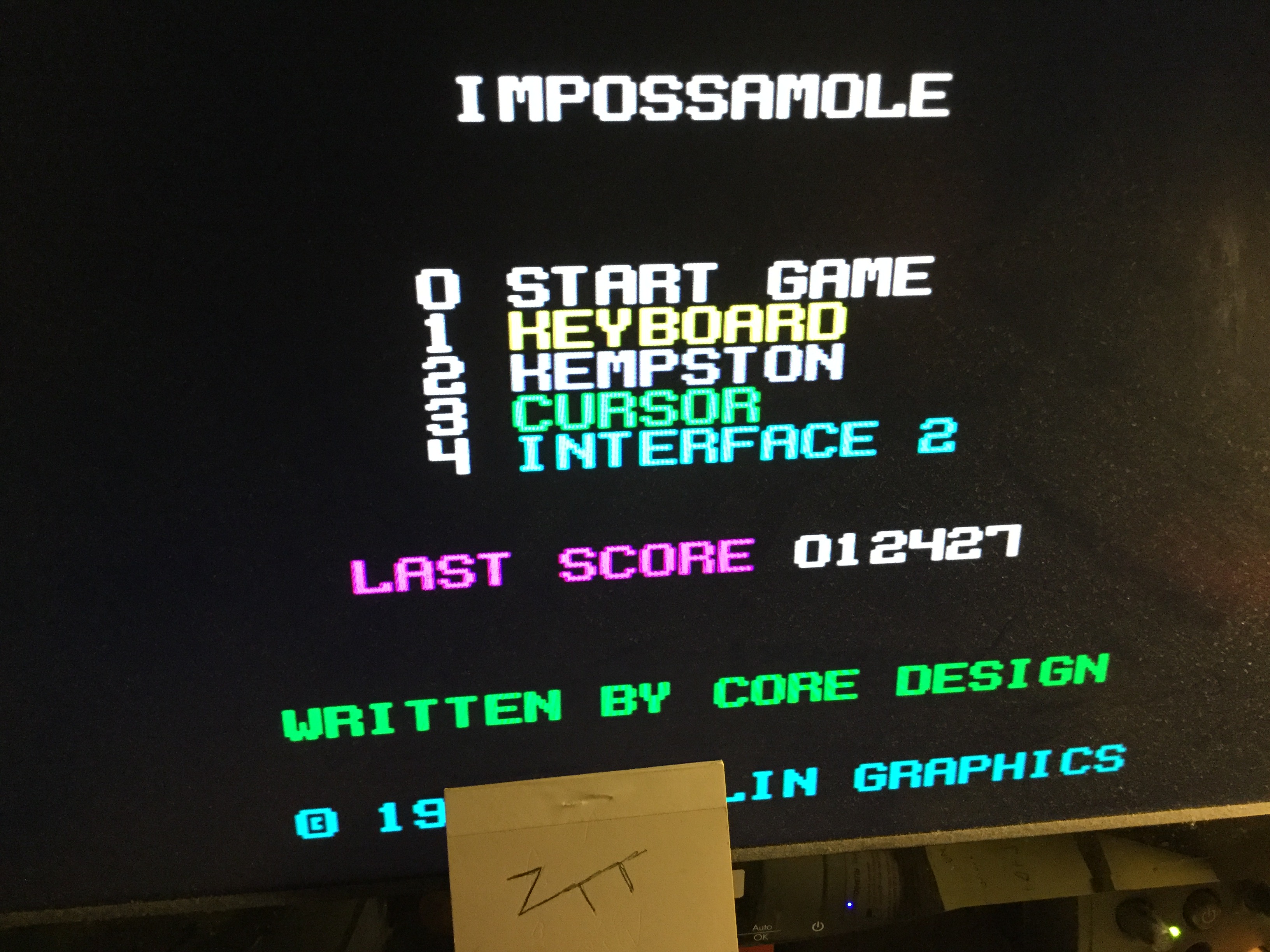 Frankie: Impossamole [Free choice of start level] (ZX Spectrum Emulated) 12,427 points on 2021-05-14 14:33:51