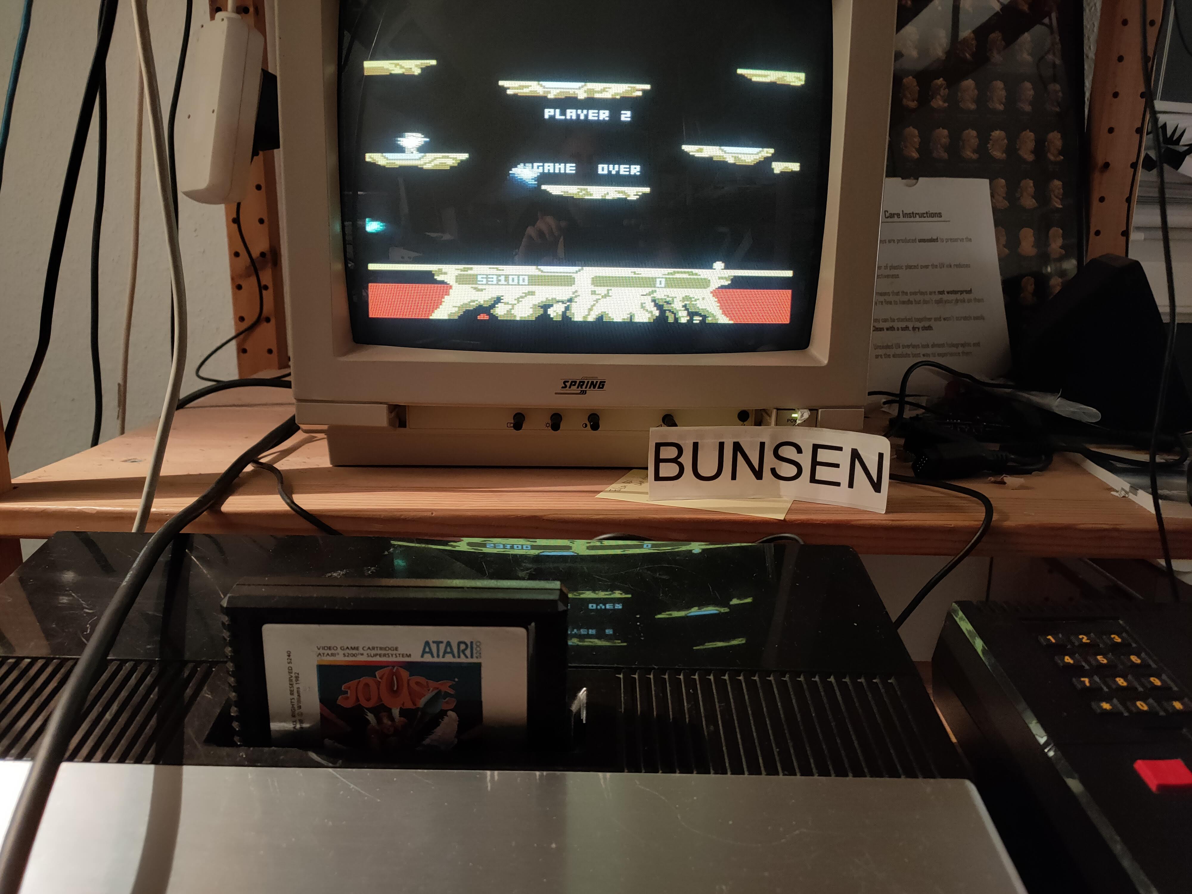 Bunsen: Joust: Skilled (Atari 5200) 53,100 points on 2023-03-19 12:57:12