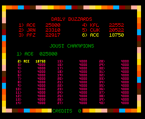 Dumple: Joust [Solid Red Label] [joustr] (Arcade Emulated / M.A.M.E.) 25,800 points on 2019-01-05 09:58:30