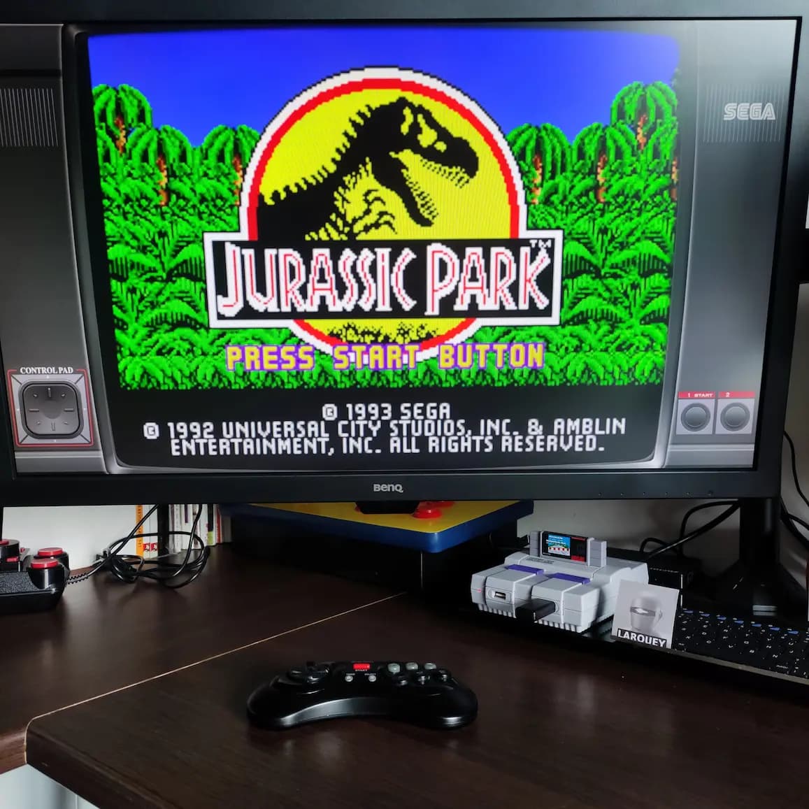Larquey: Jurassic Park (Sega Master System Emulated) 1,400 points on 2022-08-01 00:36:44