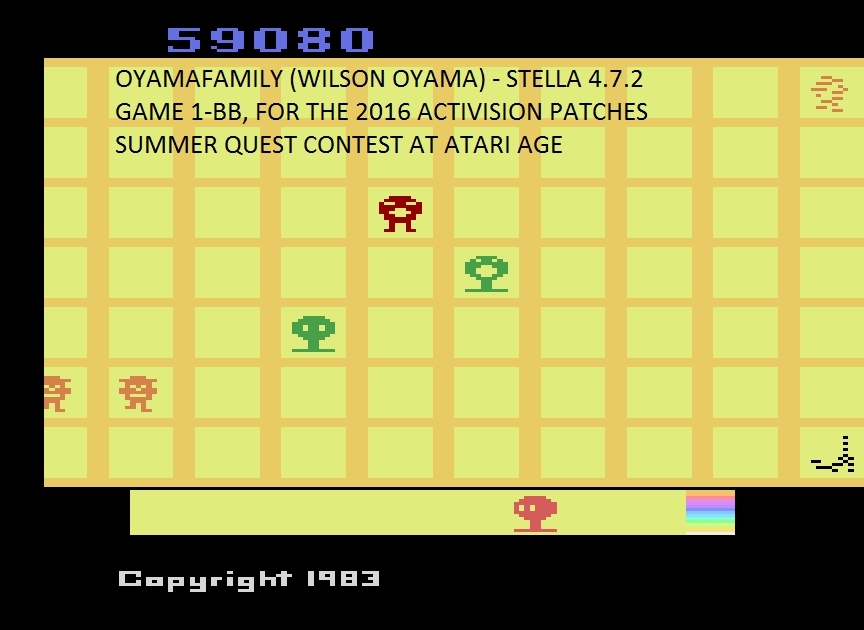 oyamafamily: Kabobber: Game 1 (Atari 2600 Emulated) 59,080 points on 2016-07-04 16:03:49