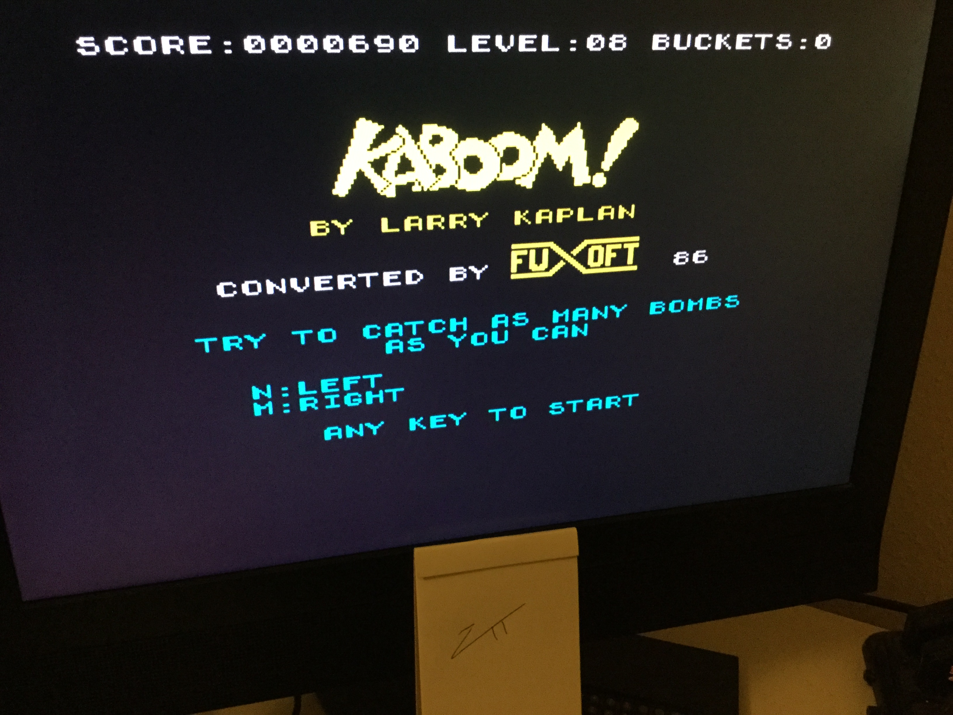Frankie: Kaboom! (ZX Spectrum) 690 points on 2021-12-20 00:57:13