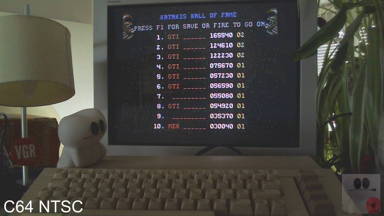 GTibel: Katakis (Commodore 64) 165,540 points on 2020-02-14 04:48:05