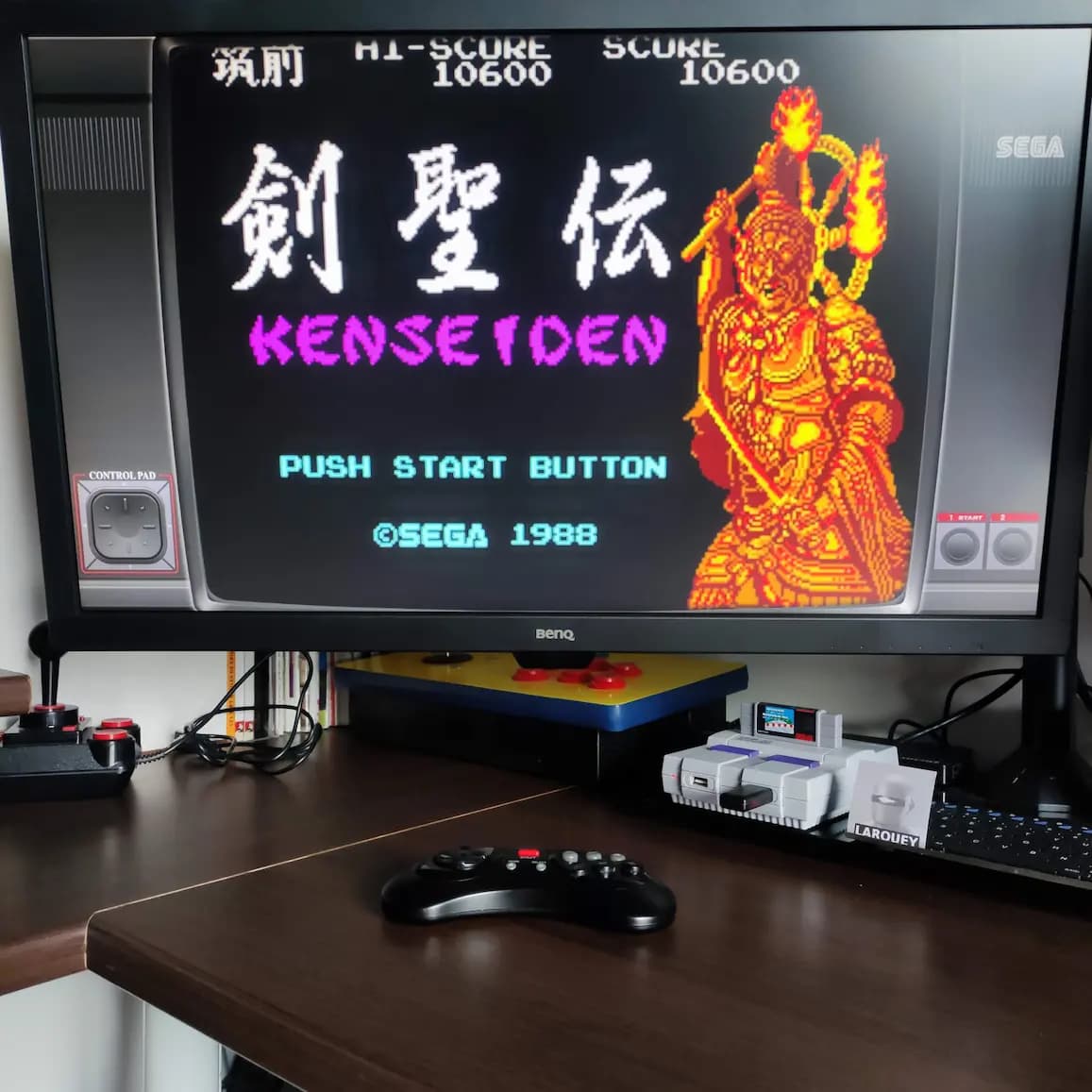 Larquey: Kenseiden (Sega Master System Emulated) 10,600 points on 2022-07-31 10:29:23
