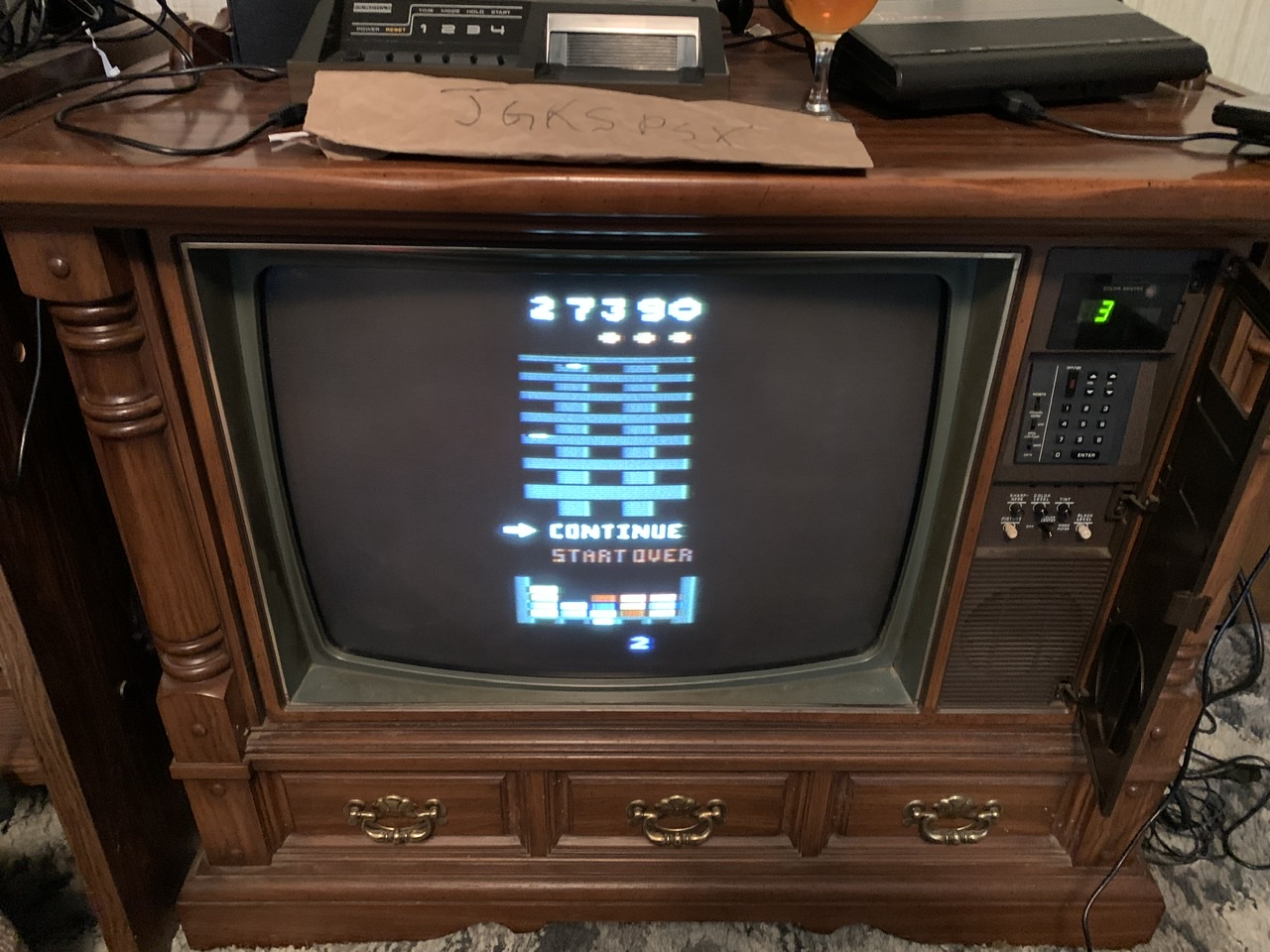 jgkspsx: Klax (Atari 2600 Novice/B) 27,390 points on 2022-05-20 18:43:32