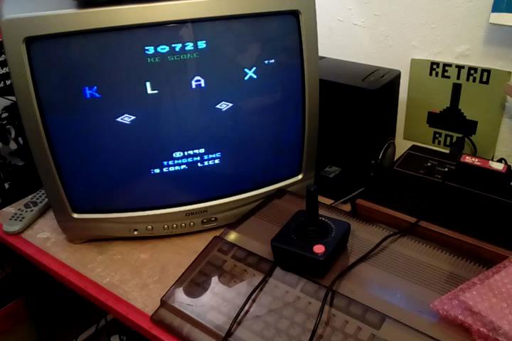 RetroRob: Klax (Atari 2600 Novice/B) 30,725 points on 2020-03-12 10:46:41