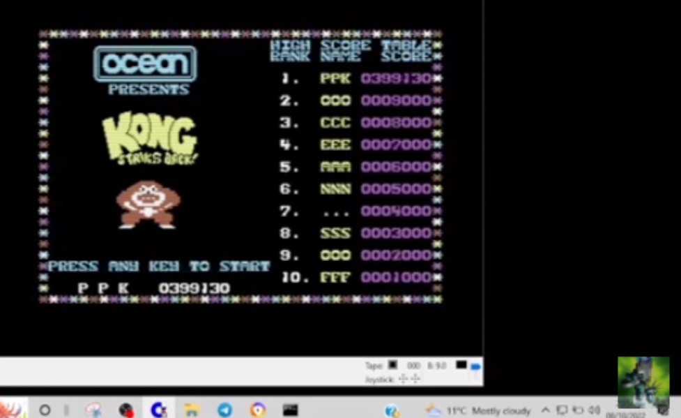 kernzy: Kong Strikes Back (Commodore 64 Emulated) 399,130 points on 2022-10-17 11:31:54