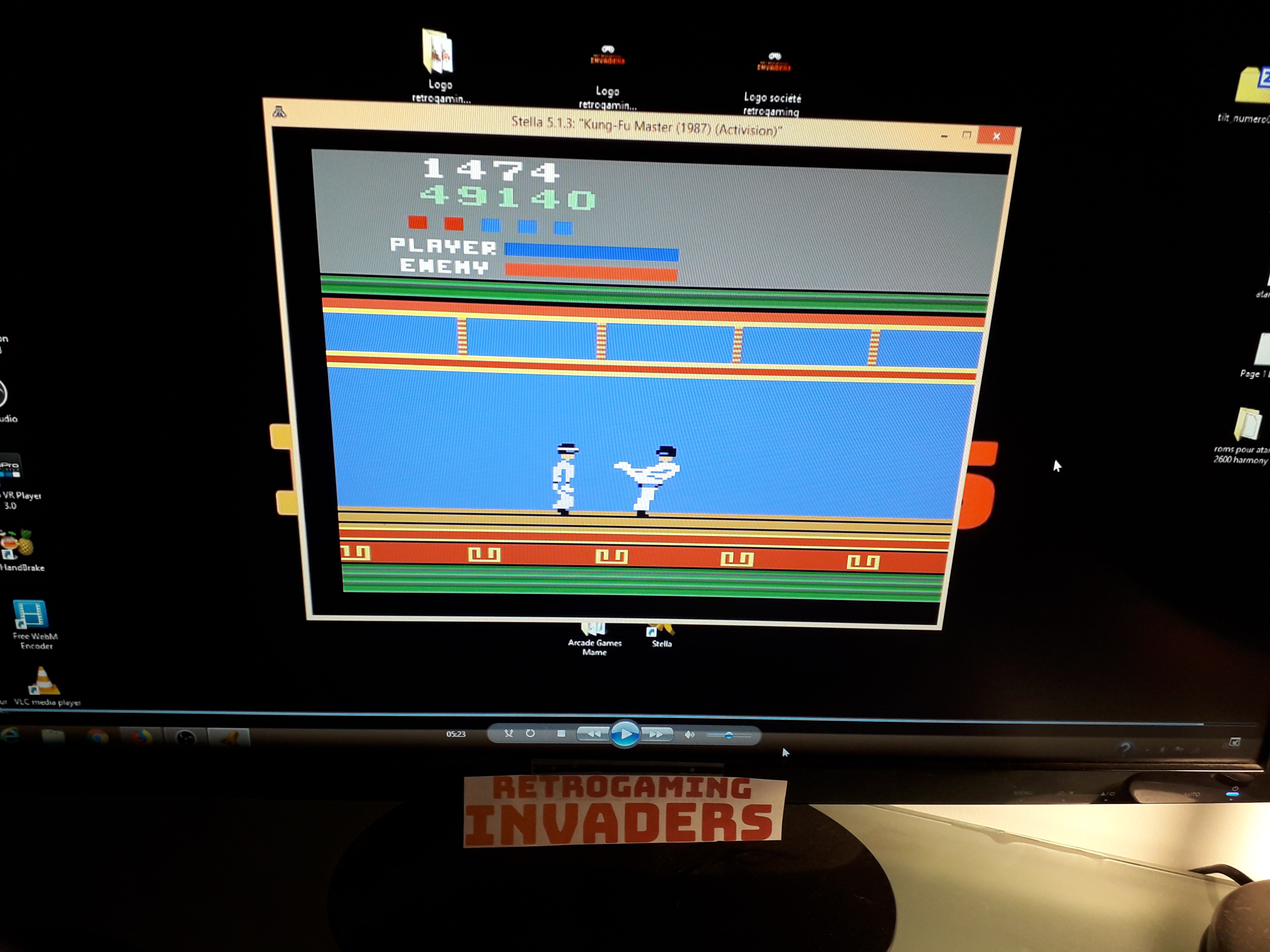 retrogaminginvaders: Kung Fu Master (Atari 2600 Emulated Novice/B Mode) 49,140 points on 2019-07-14 19:04:45