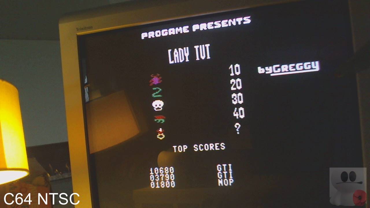 GTibel: Lady Tut (Commodore 64) 10,680 points on 2020-03-10 09:11:05