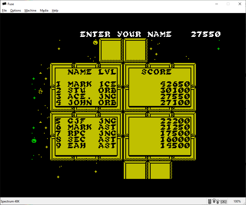 Dumple: Lightforce (ZX Spectrum Emulated) 27,550 points on 2020-05-26 20:27:51