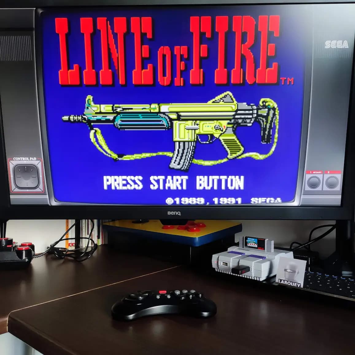 Larquey: Line of Fire (Sega Master System Emulated) 173,900 points on 2022-07-31 10:14:12