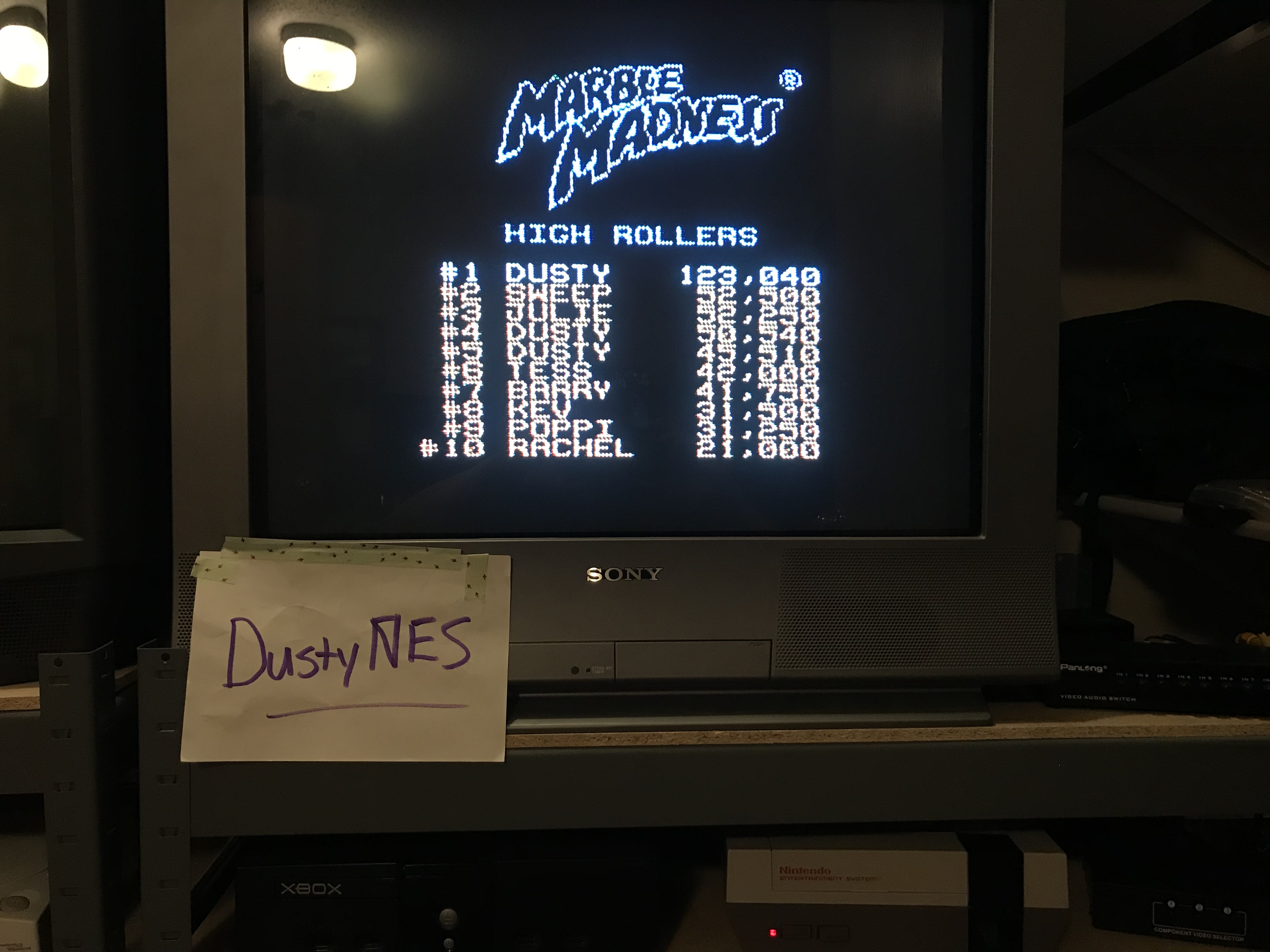 DustyNES: Marble Madness (NES/Famicom) 123,040 points on 2019-05-02 19:01:45