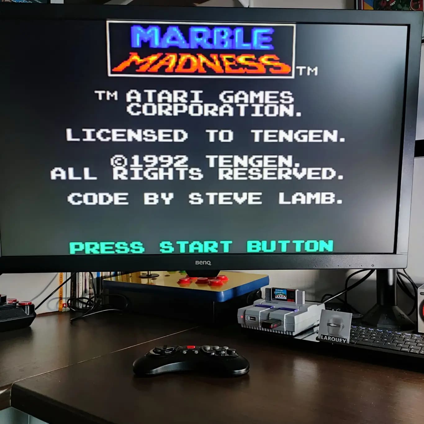 Larquey: Marble Madness (Sega Game Gear Emulated) 26,790 points on 2022-08-11 00:16:49
